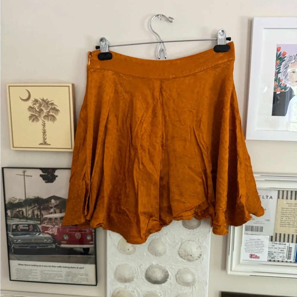 Orange Women's Skirt with Star Design free people same - Picture 3 of 3